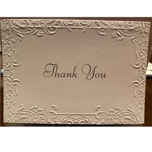 Messenger Thank You Notes Box Of 25 White 3.5x 5.5